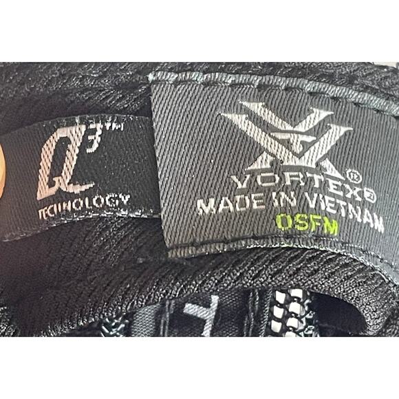 VORTEX Mens Logo Black Baseball Cap Trucker Hat Mesh Back Snapback OSFM - Picture 8 of 8